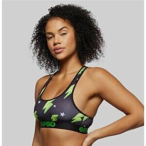 New! PSD Women's Sports Bra Lightning Pop Lime Size S